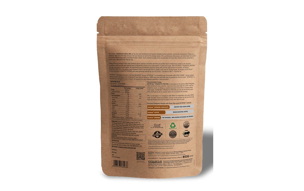 Ketofuel Probiotic Protein Swiss Milk Chocolate   Pack  500 grams